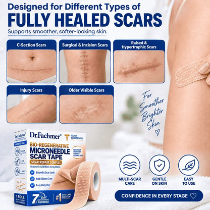 🔥 𝐎𝐟𝐟𝐢𝐜𝐢𝐚𝐥 𝐒𝐭𝐨𝐫𝐞丨Dr.Fachmer® 🩹 Bio-Regenerative Microneedle Scar Tape——Remove all kinds of skin scars