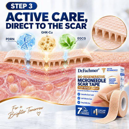 🔥 𝐎𝐟𝐟𝐢𝐜𝐢𝐚𝐥 𝐒𝐭𝐨𝐫𝐞丨Dr.Fachmer® 🩹 Bio-Regenerative Microneedle Scar Tape——Remove all kinds of skin scars
