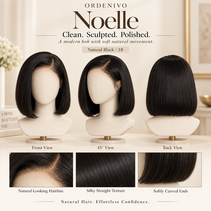 Ordenivo Noelle — Polished Blunt Bob Glueless Human Hair Wig 🤍