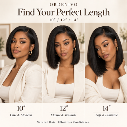 Ordenivo Noelle — Polished Blunt Bob Glueless Human Hair Wig 🤍