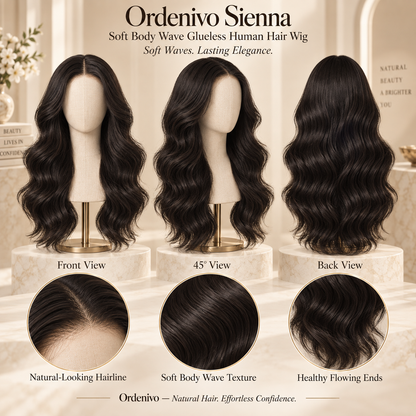 Ordenivo Sienna — Soft Body Wave Glueless Human Hair Wig 🌟