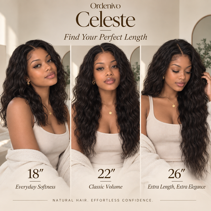 Ordenivo Celeste — Natural Water Wave Glueless Human Hair Wig 🌊