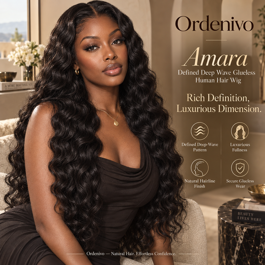 Ordenivo Amara — Defined Deep Wave Glueless Human Hair Wig 🖤