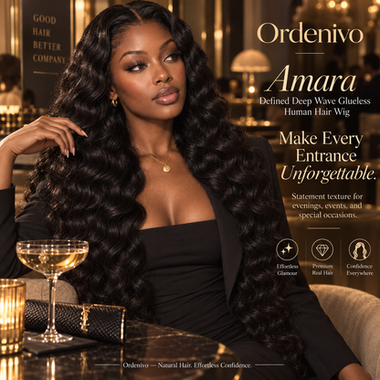 Ordenivo Amara — Defined Deep Wave Glueless Human Hair Wig 🖤