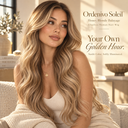Ordenivo Soleil — Honey Blonde Balayage Glueless Human Hair Wig 🍯